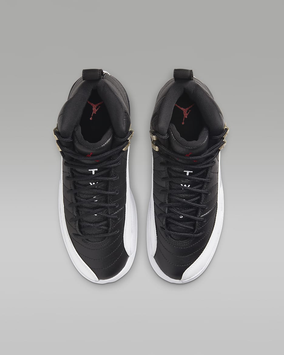 Kids black jordan 12 shop